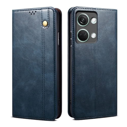 OnePlus Ace 2V / Nord 3 Oil Wax Crazy Horse Texture Leather Phone Case - Blue