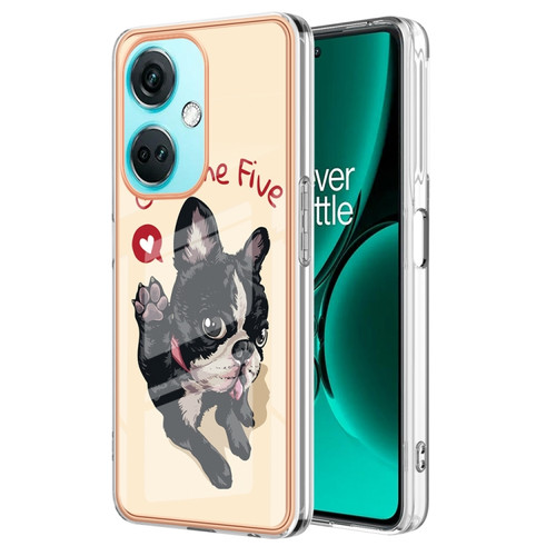 OnePlus Nord CE 3 Lite / Nord N30 Electroplating Marble Dual-side IMD Phone Case - Lucky Dog