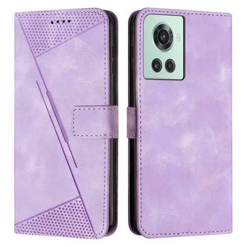 OnePlus 10T / Ace 5G Dream Triangle Leather Phone Case with Lanyard - Purple
