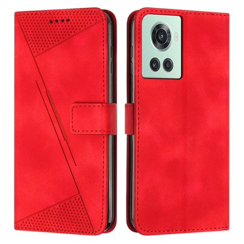 OnePlus 10T / Ace 5G Dream Triangle Leather Phone Case with Lanyard - Red