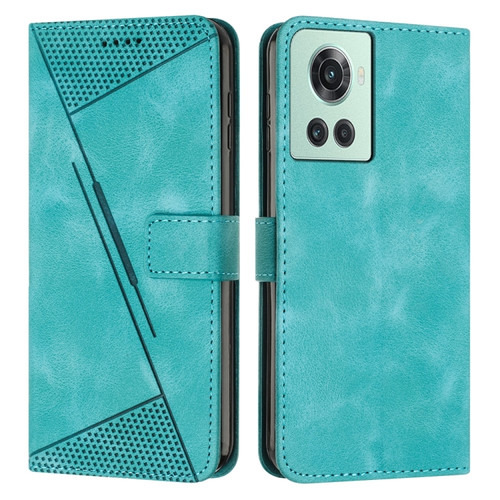 OnePlus 10T / Ace 5G Dream Triangle Leather Phone Case with Lanyard - Green