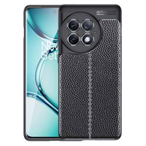 OnePlus Ace 2 Pro 5G Litchi Texture Shockproof TPU Phone Case - Black