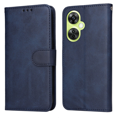 OnePlus Nord CE 3 Lite/Nord N30 Classic Calf Texture Flip Leather Phone Case - Blue