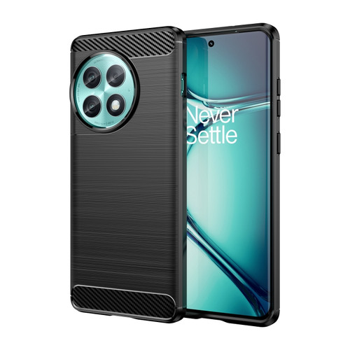 OnePlus ACE 2 Pro 5G Brushed Texture Carbon Fiber TPU Phone Case - Black