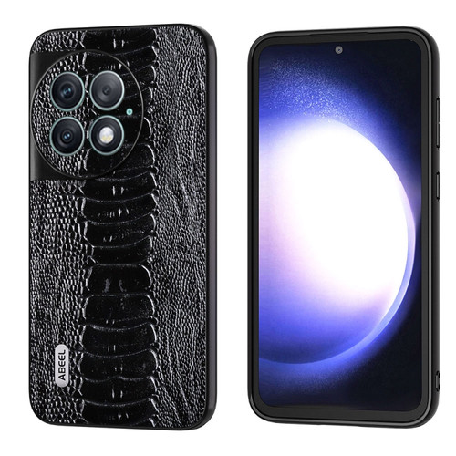 OnePlus Ace 2 Pro ABEEL Genuine Leather Weilai Series Phone Case - Black