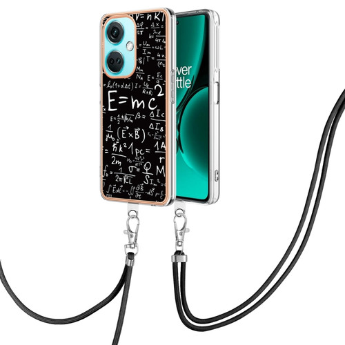 OnePlus Nord CE 3 Lite 5G / Nord N30 Electroplating Dual-side IMD Phone Case with Lanyard - Equation
