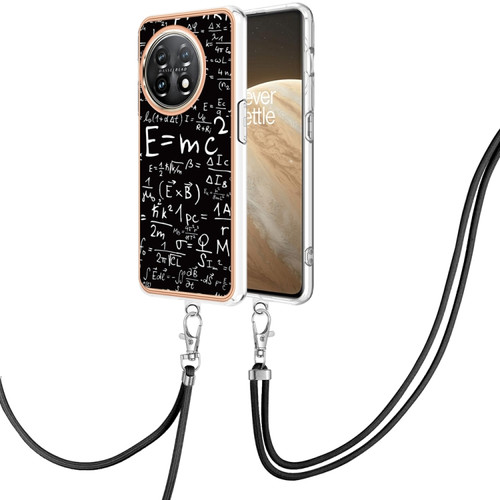 OnePlus 11 Electroplating Dual-side IMD Phone Case with Lanyard - Equation