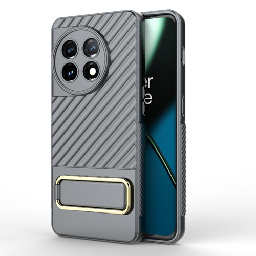 OnePlus 11 5G Wavy Textured Phone Case - Grey