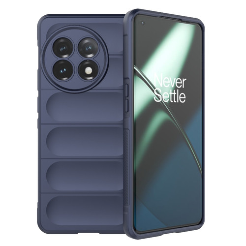 OnePlus 11 5G Magic Shield TPU + Flannel Phone Case - Dark Blue