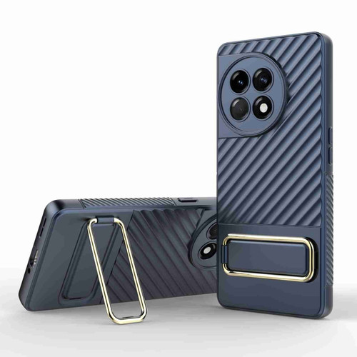 OnePlus Ace 2 5G Wavy Textured Phone Case - Blue