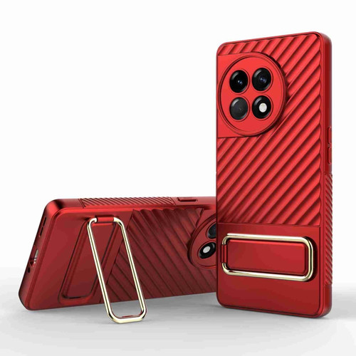 OnePlus Ace 2 5G Wavy Textured Phone Case - Red