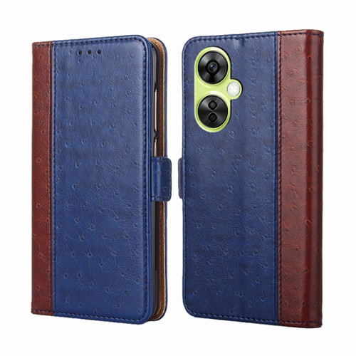 OnePlus Nord CE 3 Lite 5G Ostrich Texture Horizontal Flip Leather Phone Case - Blue