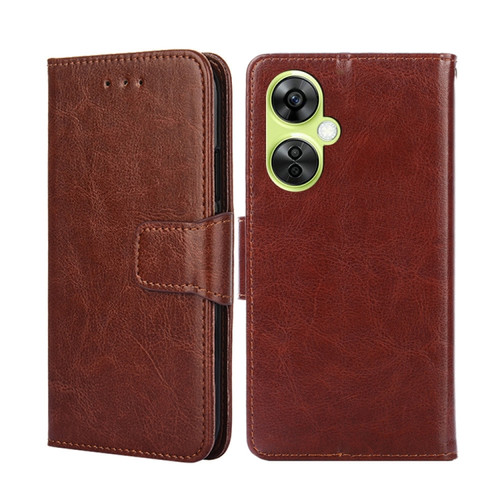 OnePlus Nord CE 3 Lite 5G Crystal Texture Leather Phone Case - Brown