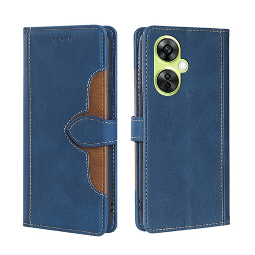 OnePlus Nord CE 3 Lite 5G Skin Feel Magnetic Buckle Leather Phone Case - Blue