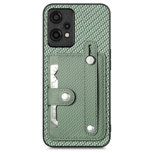 OnePlus Nord CE2 Lite 5G Wristband Kickstand Wallet Back Phone Case with Tool Knife - Green