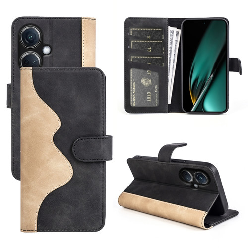 Oneplus Nord CE 3 Stitching Horizontal Flip Leather Phone Case - Black