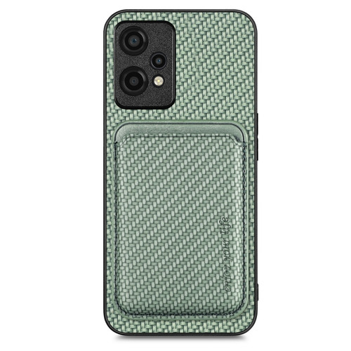 Oneplus Nord CE 2 Lite 5G Carbon Fiber Leather Card Magsafe Phone Case - Green