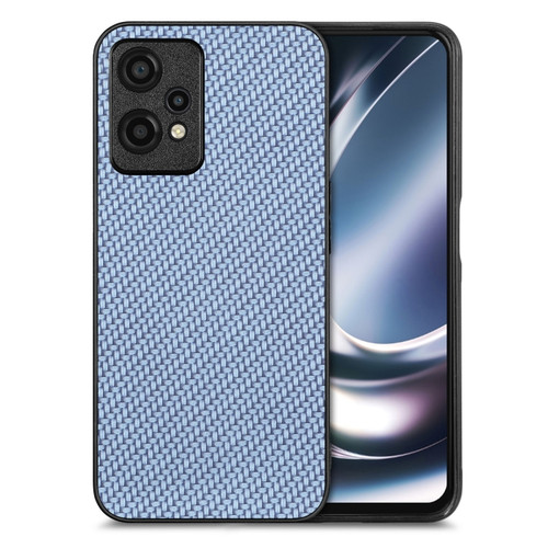 OnePlus Nord CE 2 Lite 5G Carbon Fiber Texture Leather Back Cover Phone Case - Blue