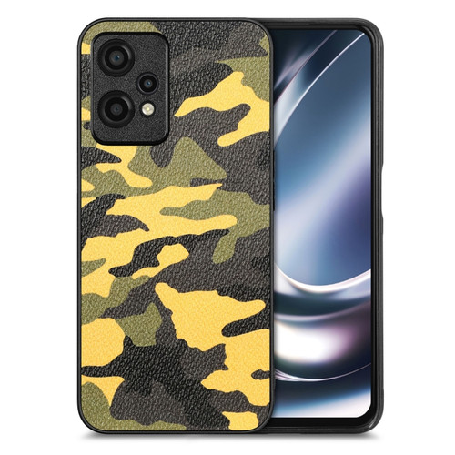 Oneplus Nord CE 2 Lite 5G Camouflage Leather Back Cover Phone Case - Yellow