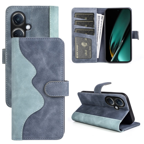 Oneplus Nord CE 3 Stitching Horizontal Flip Leather Phone Case - Blue