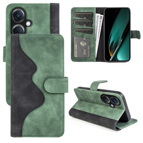 Oneplus Nord CE 3 Stitching Horizontal Flip Leather Phone Case - Green