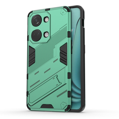 OnePlus Ace 2V Punk Armor 2 in 1 PC + TPU Phone Case with Holder - Green