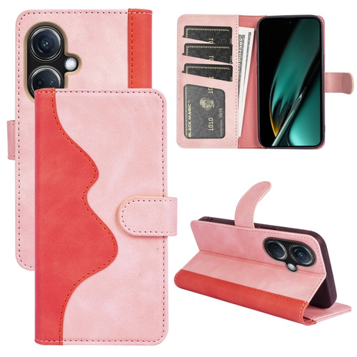 Oneplus Nord CE 3 Stitching Horizontal Flip Leather Phone Case - Red