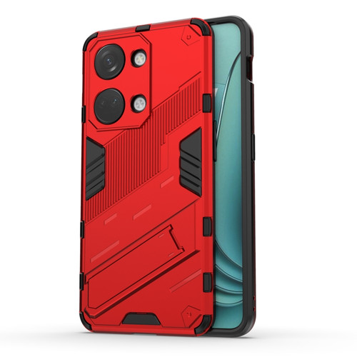 OnePlus Ace 2V Punk Armor 2 in 1 PC + TPU Phone Case with Holder - Red