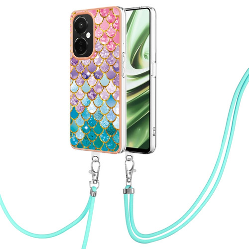 OnePlus Nord CE 3 5G/Nord CE 3 Lite Electroplating IMD TPU Phone Case with Lanyard - Colorful Scales