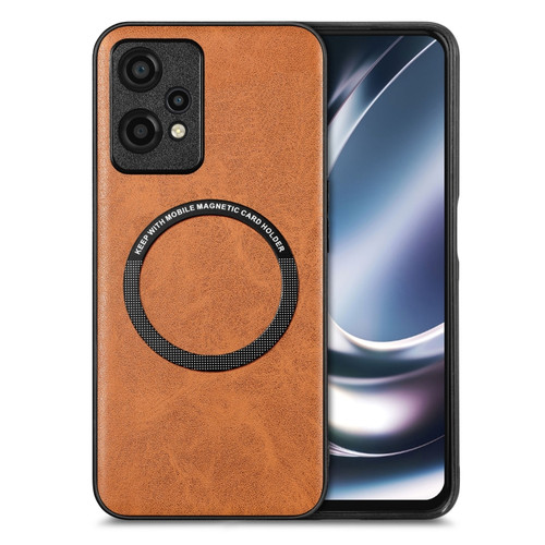 Oneplus Nord CE 2 Lite 5G Solid Color Leather Skin Back Cover Phone Case - Brown