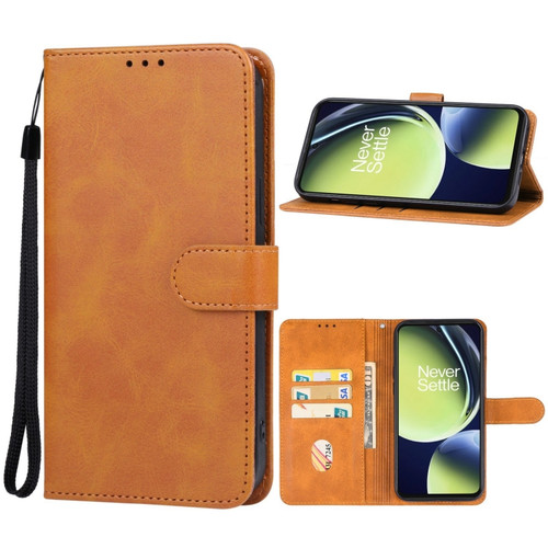 OnePlus Nord CE3 Leather Phone Case - Brown