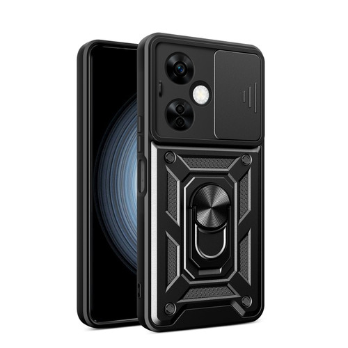 OnePlus Nord N30 / CE3 Lite Sliding Camera Cover Design TPU Hybrid PC Phone Case - Black