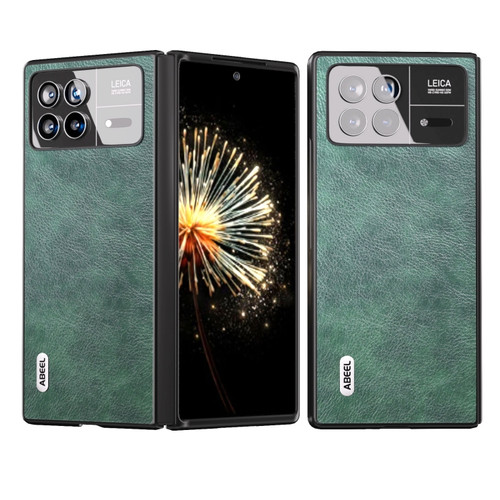 Xiaomi Mix Fold 3 ABEEL Dual Color Lichi Texture PU Phone Case - Green