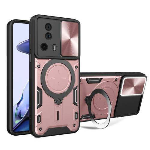 Xiaomi 13 Lite / Civi 2 5G CD Texture Sliding Camshield Magnetic Holder Phone Case - Pink