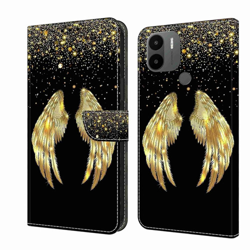 Xiaomi Redmi A1+ / A2 / A2+ Crystal 3D Shockproof Protective Leather Phone Case - Golden Wings