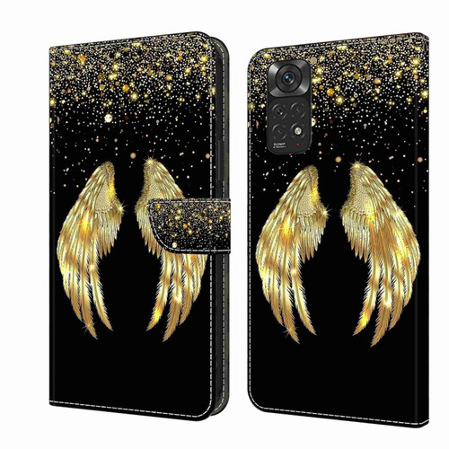 Xiaomi Redmi Note 11 Global Crystal 3D Shockproof Protective Leather Phone Case - Golden Wings