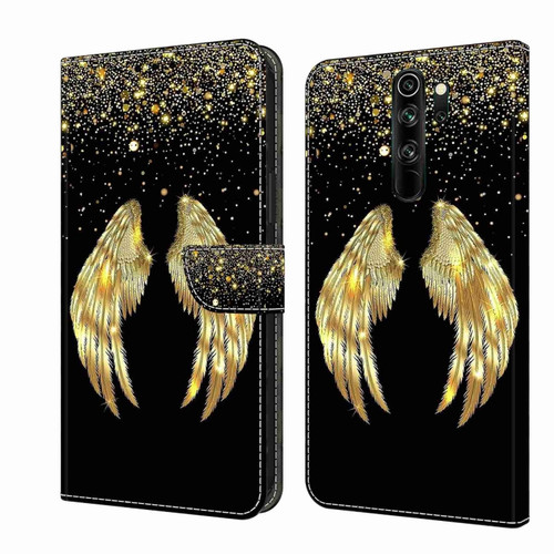 Xiaomi Redmi Note 8 Pro Crystal 3D Shockproof Protective Leather Phone Case - Golden Wings