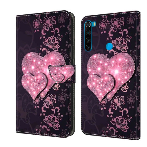 Xiaomi Redmi Note 8 Crystal 3D Shockproof Protective Leather Phone Case - Lace Love