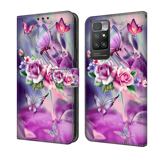 Xiaomi Redmi 10 Crystal 3D Shockproof Protective Leather Phone Case - Butterfly