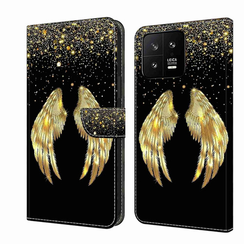 Xiaomi 13 Crystal 3D Shockproof Protective Leather Phone Case - Golden Wings