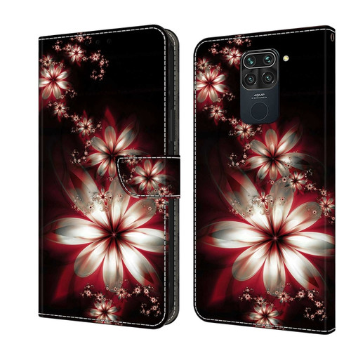 Xiaomi Redmi Note 9 Crystal 3D Shockproof Protective Leather Phone Case - Fantastic Flower