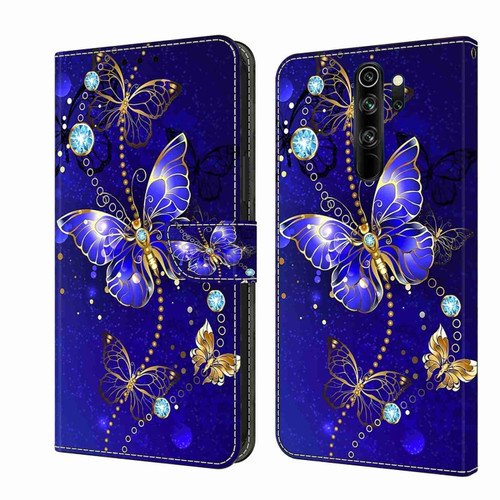 Xiaomi Redmi Note 8 Pro Crystal 3D Shockproof Protective Leather Phone Case - Diamond Butterfly