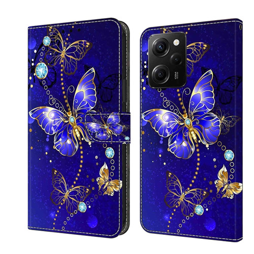 Xiaomi Redmi Note 12 Pro Global Crystal 3D Shockproof Protective Leather Phone Case - Diamond Butterfly