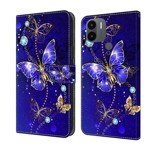 Xiaomi Redmi A1+ / A2 / A2+ Crystal 3D Shockproof Protective Leather Phone Case - Diamond Butterfly