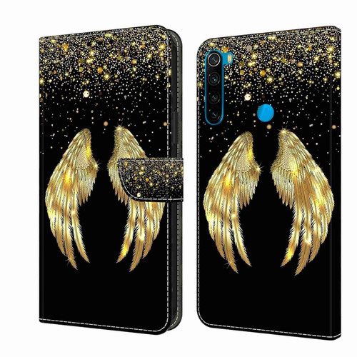 Xiaomi Redmi Note 8 Crystal 3D Shockproof Protective Leather Phone Case - Golden Wings