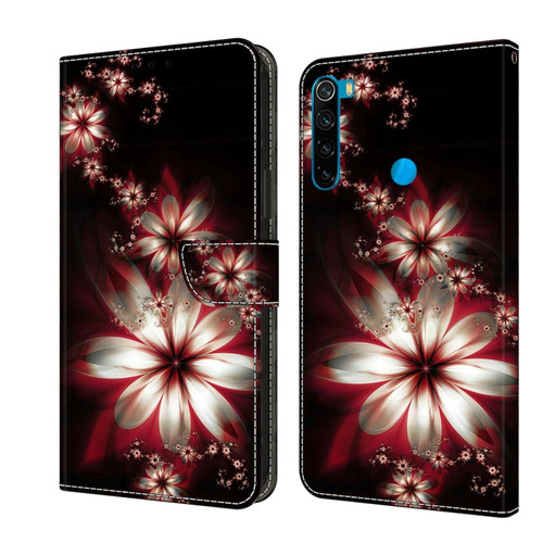 Xiaomi Redmi Note 8 Crystal 3D Shockproof Protective Leather Phone Case - Fantastic Flower