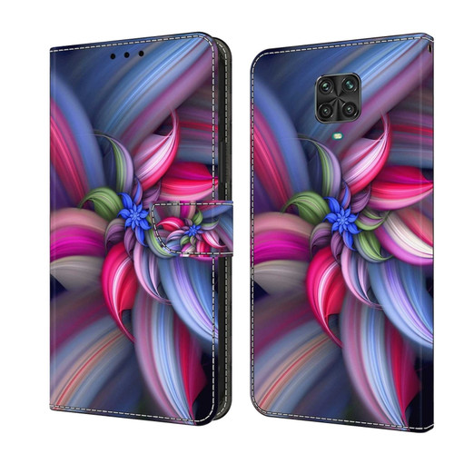 Xiaomi Redmi Note 9 Pro Crystal 3D Shockproof Protective Leather Phone Case - Colorful Flower