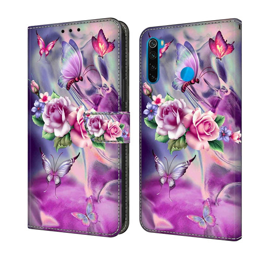Xiaomi Redmi Note 8T Crystal 3D Shockproof Protective Leather Phone Case - Butterfly