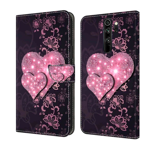 Xiaomi Redmi Note 8 Pro Crystal 3D Shockproof Protective Leather Phone Case - Lace Love