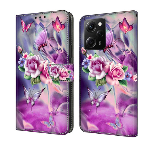 Xiaomi Redmi Note 12 Pro Global Crystal 3D Shockproof Protective Leather Phone Case - Butterfly